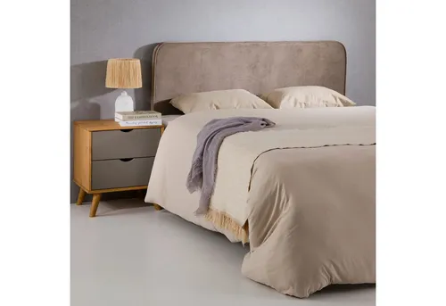 IDIMEX Kopfteil CELIA 120 cm - Bettkopfteile mit bequemer, gepolsterter Rückenlehne aus elegantem Samtstoff, ideal für Boxspringbetten und flexible Wandmontage.