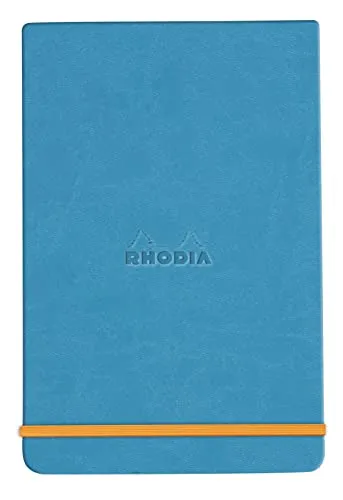 Rhodia 194389C - Notizbuch Webnotepad DIN A5, 96 Blatt abtrennbar liniert 90 g, 1 Stück, Türkis