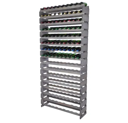 PROREGAL® Weinregal VINOTECA FLEX PRO HxBxT 219x103x28cm 160 Flaschen Grau
