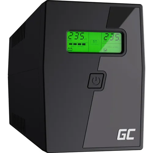 GreenCell 600VA 360WÜberspannungsschutz 230V Black (600 VA, 360 W, Line-Interaktiv USV) (UPS01LCD)