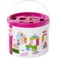 Eichhorn 100002226 - Colour Holzbausteine, 50-teilig - Sonstiges: 50 bunte Holzbausteine in praktischer Trommel für einfaches Verstauen. Fördert spielerisch Formen- und Farberkennung für Kinder ab 1 Jahr.