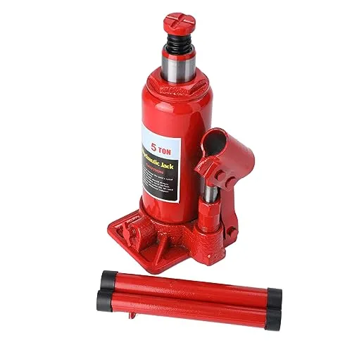 Tonnen Hydraulischer Wagenheber Stockwagenheber für Fahrzeuge, Maschinen, Anhänger und Wohnmobile, Tragkraft bis 5T, Gefertigt aus Qualitätsstahl 5