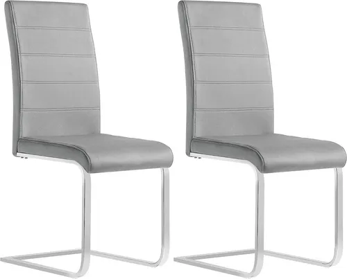 Woltu Freischwinger Set (2 Stühle) mit hoher Rückenlehne