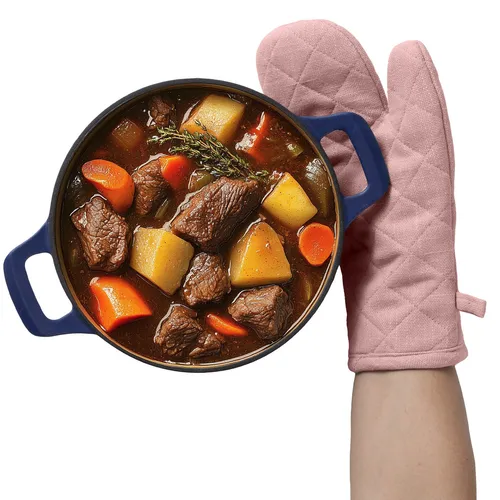 Ofenhandschuhe - Topflappen Handschuh hitzebeständig - Topfhandschuhe Rosa