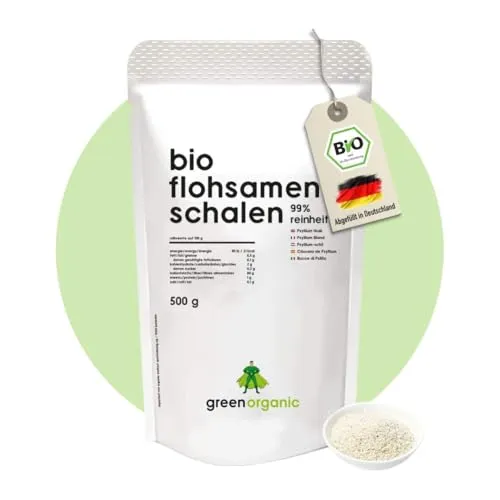 Bio Flohsamenschalen 99% Reinheit von GreenOrganic