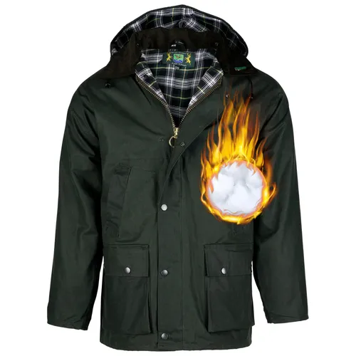 ROMNEYS Wachsjacke Country mit warmer Wattierung, wind- und wasserfest, oliv, XXS