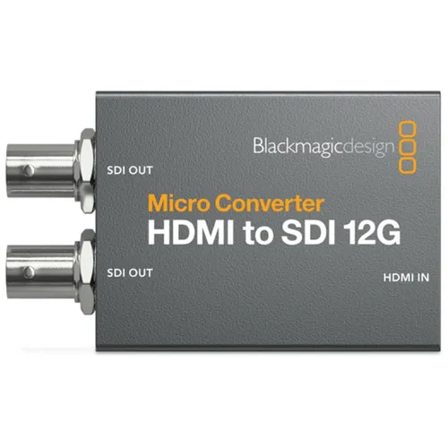 Blackmagic Design Micro Converter HDMI to SDI 12G P mit Netzteil - TV-Tuner & Videoaufnahmegeräte - Kompakter HDMI zu 12G-SDI Konverter in Broadcast-Qualität, ideal zum Verbinden von HDMI-Geräten mit professionellem SDI-Equipment.