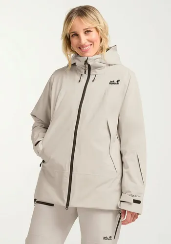 Jack Wolfskin Skijacke FLOWLINE PRO 2L INS JKT W beige XL (46) - Funktionsjacke für Skifahrer, atmungsaktiv, wasserdicht und winddicht dank TEXAPORE ECOSPHERE, ideal für anspruchsvolle Outdoor-Aktivitäten.