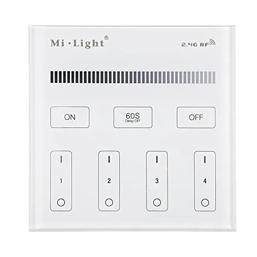 Miboxer Milight Controller T1 - LED Streifen Controller mit 4 Zonen und Touch-Funktion für einfache Steuerung von einfarbigen LED-Produkten.