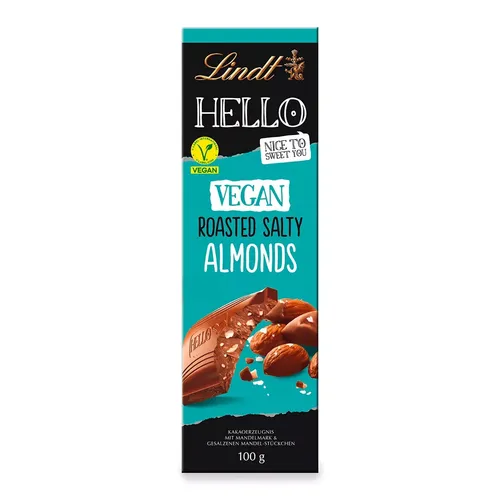 Lindt Hello Vegan Schokoladentafel Roasted Salty Almonds 100g
