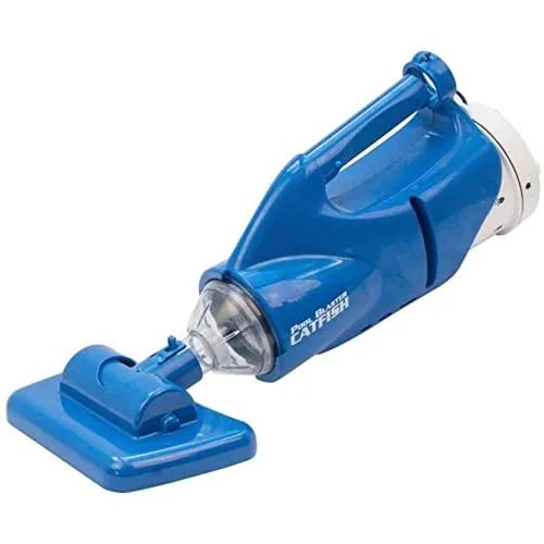 Chemoform Pool Blaster Catfish Li - Manueller Poolsauger - Handpoolsouger mit 45 Min Akkulaufzeit, ideal für schnelle Reinigung ohne Filteranlage. Abwaschbarer Filterbeutel und einfache Handhabung.