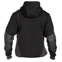 DASSY® Pulse Sweatshirt-Jacke Gr. M - Schwarz/Anthrazitgrau - Arbeits- & Schutzkleidung: Hochwertige Sweatshirt-Jacke mit verstärkten Ellbogen-Patches und Teddy-Futter, ideal für Veredelungen und geprüft nach OEKO-TEX® Standard 100.
