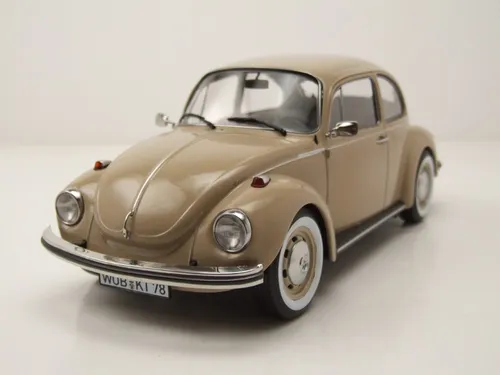 VW Käfer 1303 Beetle 1972-75 Saharabeige 1:18 Norev - Detailgetreues Modell des VW Käfers in Saharabeige, ideal für Sammler und Liebhaber klassischer Fahrzeuge. Hochwertige Verarbeitung aus Kunststoff und Metall.