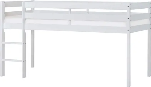 HOPPEKIDS ECO COMFORT Hochbett - Hochbett, teilbar in 2 Einzelbetten, aus hochwertigem Massivholz, zertifiziert nach Nordischem Umweltzeichen – ideal für nachhaltige Kinderzimmergestaltung.