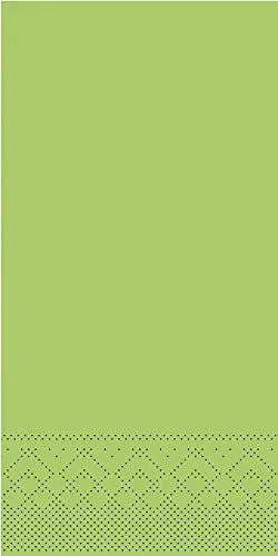 Mank Servietten aus Tissue 33 x 33 cm | 1/8 Falz Serviette | Premium Einweg-Serviette | saugstark | Uni | Basic | 100 Stück| (Kiwi, 33 x 33 cm)