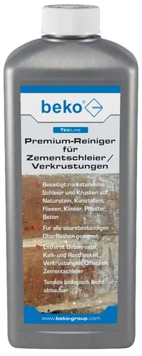 beko TecLine Premium-Reiniger für Zementschleier/Verkrustungen 1l 299 51 1000