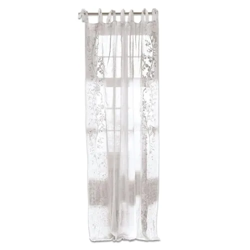 Loberon Gardine Douvaine, Florale Stickereien in weiß von LOBERON