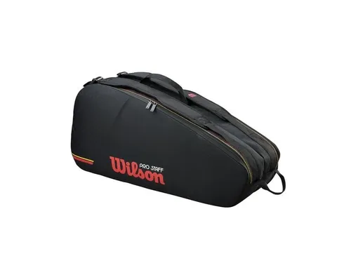 Wilson Pro Staff Classic Tennis-Racketbag schwarz 6er in orange von Wilson