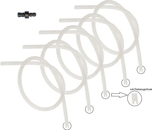 Milchschlauch +1 Anschlussnippel - Set passend für Jura Geräte mit Milchschaum 5
