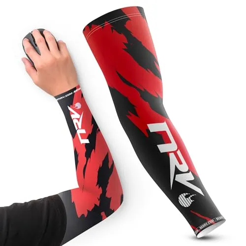 NRV Kompressions-Gaming-Esport (Edition) – Optimieren Sie Ihr eSportspiel mit Camouflage-Stil – von Profis entworfen – langlebig, atmungsaktiv und reibungsfrei, schwarz / rot, Small