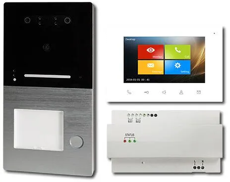 HHG Villa AP Set 1 FI mit Gesichtserkennung - Haus-Alarmanlagen: 2-Draht Freisprechanlage mit innovativer Gesichtserkennung für maximale Sicherheit und Komfort in Ihrem Einfamilienhaus.