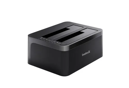 Inateck USB 3.0 Festplatten Dockingstation - Dual-Schacht für 2,5/3,5 Zoll SATA HDD SSD, offline-Klonen ohne Computer, 20 TB Unterstützung und schnelle Datenübertragung
