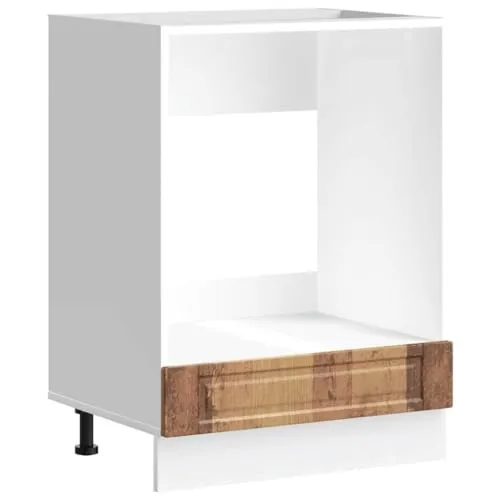 vidaXL Herdumbauschrank Porto Altholz-Optik - Küchenunterschrank mit viel Stauraum für Ofen und Mikrowelle, aus robustem Holzwerkstoff, feuchtigkeitsbeständig und platzsparend für kleine Küchen.