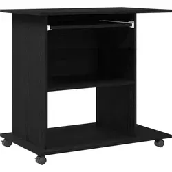 vidaXL Computertisch Eiche schwarz 80x50x75 cm von vidaXL