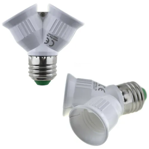 Adapter Lampensockel E27 auf 2 x E27 Fassung Sockel Glühbirne Lampe