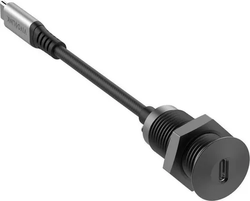 Vivolink USB-C Tischsteckdose schwarz mit 0,3m Kabel - USB-Kabel & Adapter, praktische Tischsteckdose für einfachen Zugang und schnellen Anschluss von Geräten