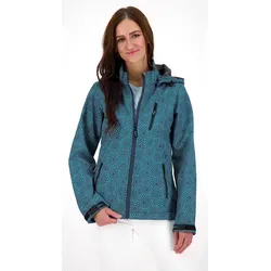 DEPROC-Active Damen Softshelljacke SHELBY PEAK petrol - Funktionsjacke mit abnehmbarer Kapuze, atmungsaktiv und wasserabweisend, ideal für Alltag und Outdooraktivitäten. Das weiche Mikrofleece-Futter sorgt für hohen Tragekomfort.