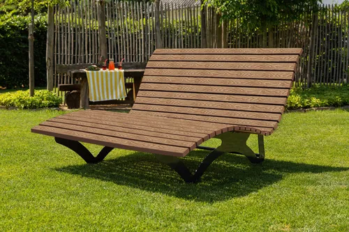 Scalant Gartenliege Waldsofa Premium mit Auflage & Kissen