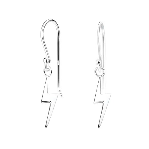 Monkimau - Blitz Ohrringe, Ohrstecker, Ohrschmuck - aus 925 Sterling Silber - für Damen und Mädchen - handgefertigt, hypoallergen und kleine Geschenkidee