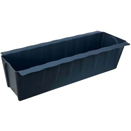 BURI 6 Euro-Paletten Blumenkästen-Einsätze inkl. Bewässerungsmatte | 37,3cm Anthrazit | Pflanzkasten für Europalette Palette | Balkonkasten | Blumentopf | aus stabilen Kunststoff | Made in Germany