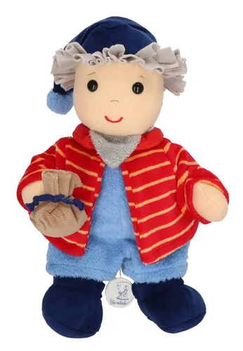 Sterntaler Spieluhr Grau - Unisex Spieluhr aus Textil, 24x7x24 cm, perfekte Einschlafhilfe für Babys mit beruhigender Melodie.