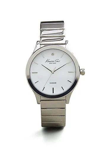 Kenneth Cole Unisex Erwachsene Quarz Uhr mit Edelstahl Armband 10029580