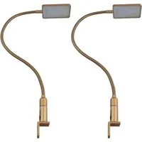 kalb Material für Möbel 4W LED Bettleuchte - Flexleuchte im 2er Set - Nachttischlampen für Kinder: Elegante und dimmbare LED Leselampe mit flexiblem Schwanenhals, ideal für sanftes Licht beim Lesen.