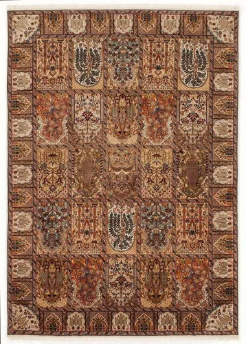 Cazaris Teppich, Creme, 255x345 cm, orientalisch - Moderne Teppiche, pflegeleichter Teppich aus 97% Schurwolle und 3% Seide, ideal für Fußbodenheizung, bringt Gemütlichkeit in Ihr Zuhause.