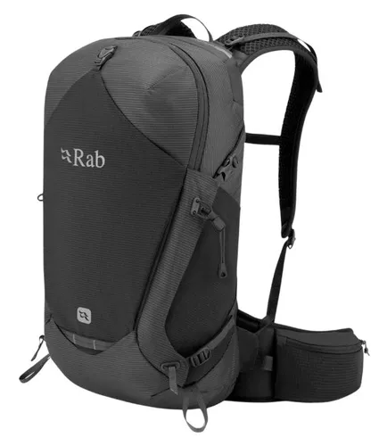 Rab Protium 27 Rucksack (27L, M-L, schwarz) - Vielseitiger Daypack für Wanderungen und Reisen, mit bequemen Tragekomfort und optimaler Organisation.