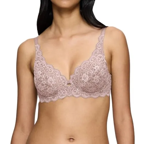 Triumph Amourette W Bügel-BH 70D Mauve Rose - Femininer Bügel-BH aus hochwertiger Spitze mit anpassbaren Trägern für perfekten Sitz und optimalen Halt. Ideal für jeden Anlass und sorgt für ein angenehmes Tragegefühl.