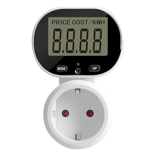 Offgridtec Plug-in Energieverbrauchsmesser mit Dual-Tarif-Modus, 230 V 50 Hz, LCD-Display, einstellbarem 45°-Neigungsbildschirm, Plug & Play, Über-/Unterspannungs-Schutz, max. 16A/3680W