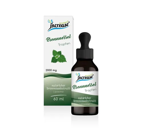 increase NATURALLY Liposomale Brennnessel - 2000mg Brennnessel pro Tag Tropfen, 60 ml