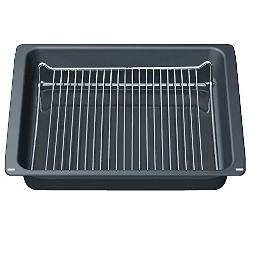 Bosch HEZ333003 Backofen- und Herdzubehör/Extra tiefe Pfanne mit Einlegerost/Ideal für große Braten oder Grill- anwendungen