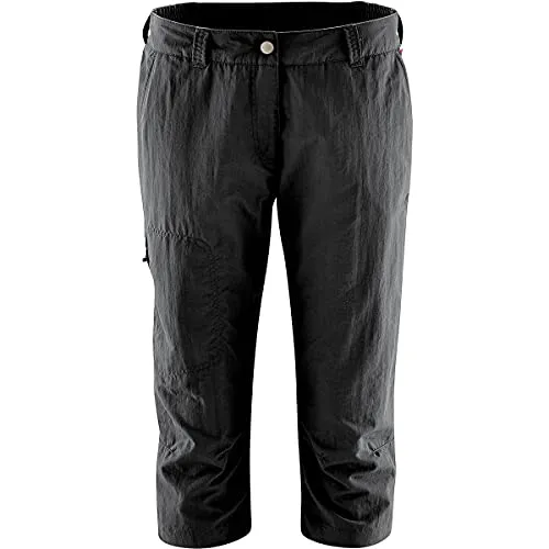 Maier Sports Damen Capri Neckar, Black, 48, 233007