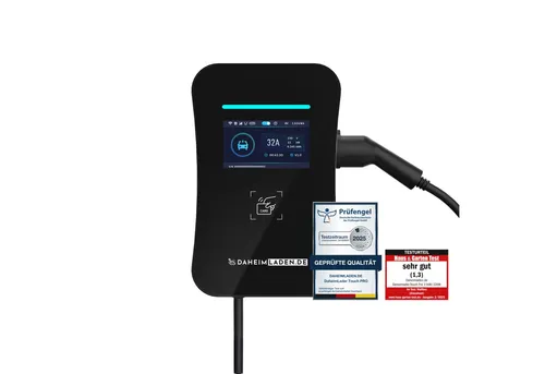 DAHEIM LADEN Elektroauto-Ladestation DaheimLader Touch PRO Wallbox, 11kW / 16A, 3-phasig, mit App, RFID, MID-Stromzähler, DockingStation, OCPP Version 1.6j
