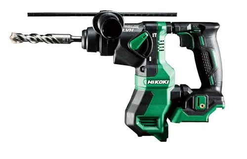 HiKOKI Akku-Bohrhammer DH18DPA - Leistungsstark & Vielseitig - Bohrmaschinen mit 18V, 1.3 J Schlagenergie und Brushless-Motor für effizientes Bohren. Bohrtiefenmanagement und Reactive Force Control sorgen für Sicherheit und Komfort.