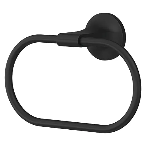 PFISTER BRB-PFM0B Pfirst Moderner Handtuchring für Badezimmer, schwarz, Metall, Matte Black