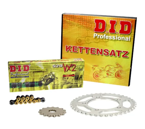 DID X-Ring gold Kettenkit Kawasaki ER-6N, 05-14, ER650A, ER650C, ER650E