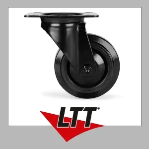 Riggatec Lenkrolle 100mm BLACK WHEEL, schwarz MKI