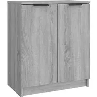 vidaXL Schuhschrank Grau Sonoma 59x35x70cm - Eleganter Schuhschrank aus robustem Holzwerkstoff mit 2 Türen für staubfreie Schuhaufbewahrung und ausreichend Stauraum. Ideal für Ordnung und stilvolle Dekoration in jedem Wohnraum.